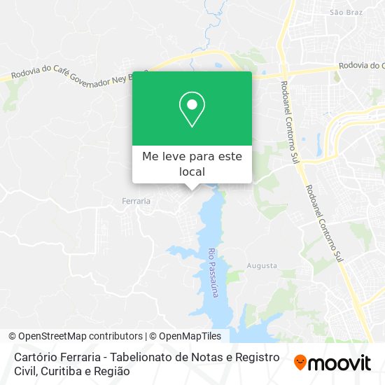Cartório Ferraria - Tabelionato de Notas e Registro Civil mapa