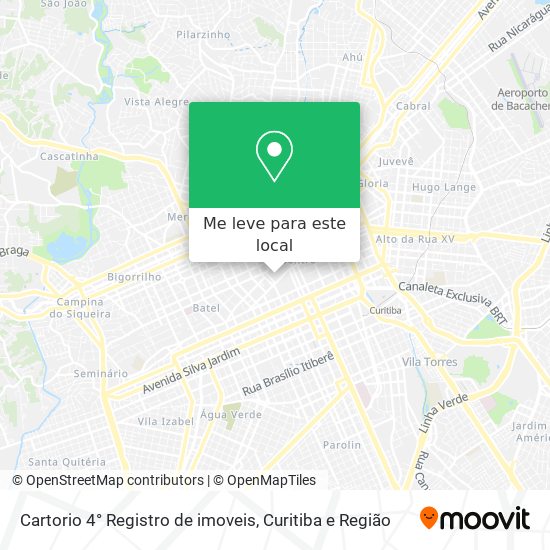 Cartorio 4° Registro de imoveis mapa