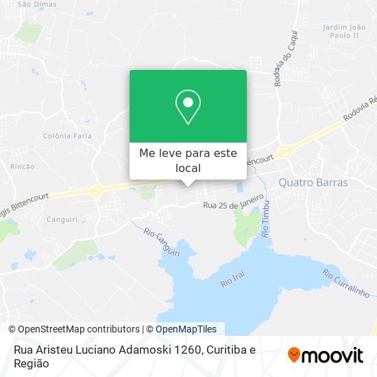 Rua Aristeu Luciano Adamoski 1260 mapa