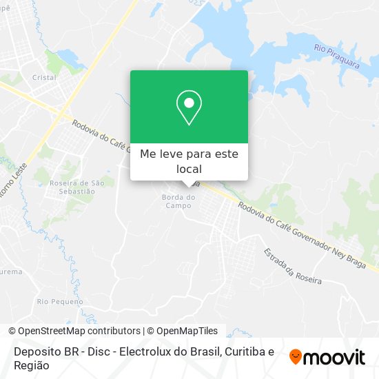 Deposito BR - Disc - Electrolux do Brasil mapa