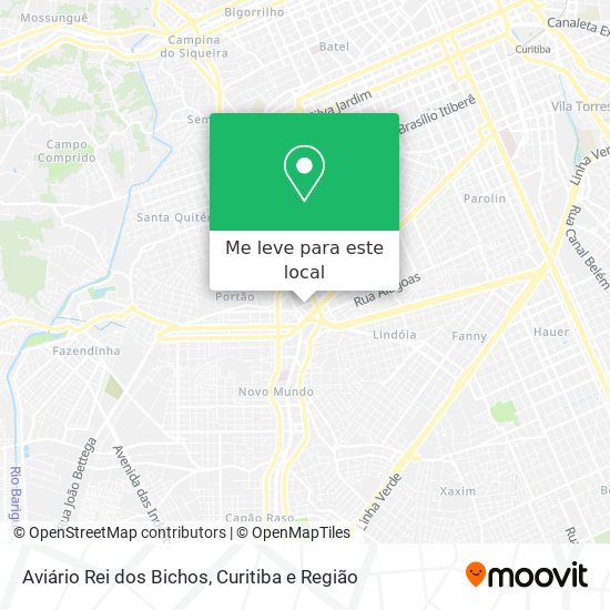 Aviário Rei dos Bichos mapa