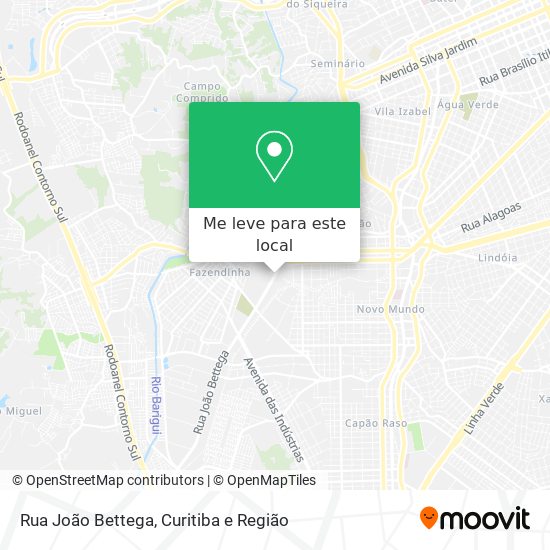 Rua João Bettega mapa