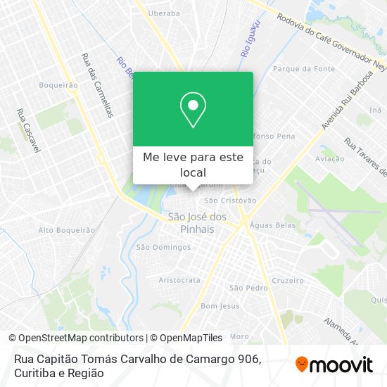 Rua Capitão Tomás Carvalho de Camargo 906 mapa