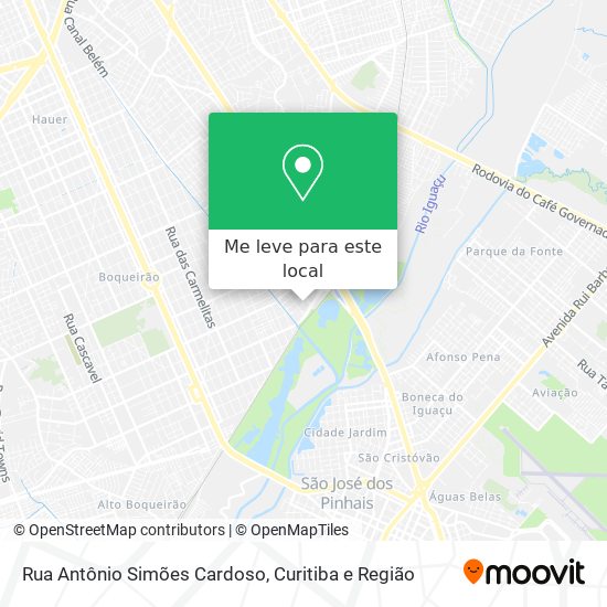 Rua Antônio Simões Cardoso mapa