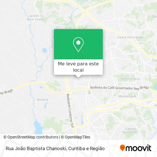 Rua João Baptista Chanoski mapa