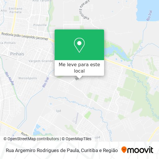 Rua Argemiro Rodrigues de Paula mapa