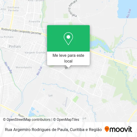Rua Argemiro Rodrigues de Paula mapa
