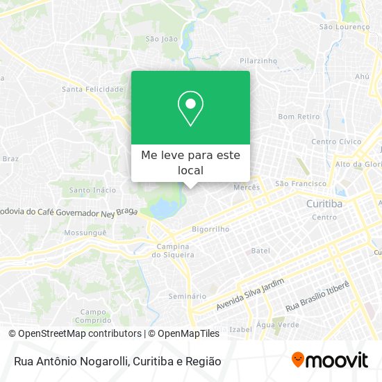 Rua Antônio Nogarolli mapa