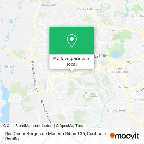Rua Oscár Borges de Macedo Ribas 135 mapa