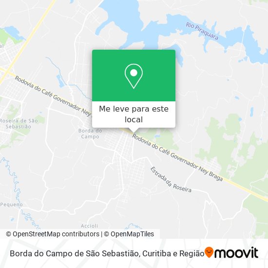Borda do Campo de São Sebastião mapa