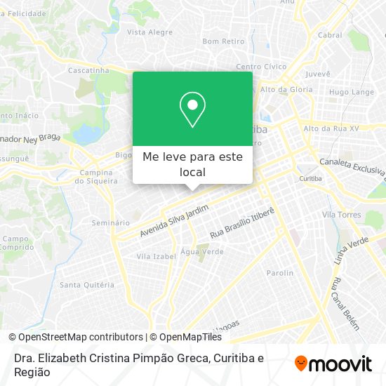 Dra. Elizabeth Cristina Pimpão Greca mapa