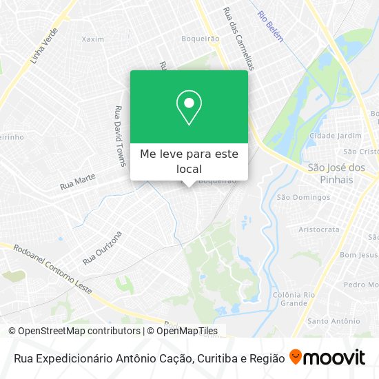Rua Expedicionário Antônio Cação mapa