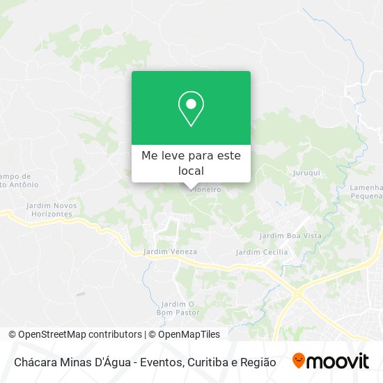 Chácara Minas D'Água - Eventos mapa
