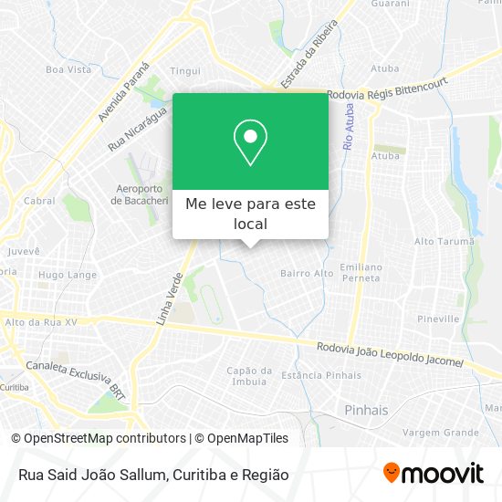 Rua Said João Sallum mapa