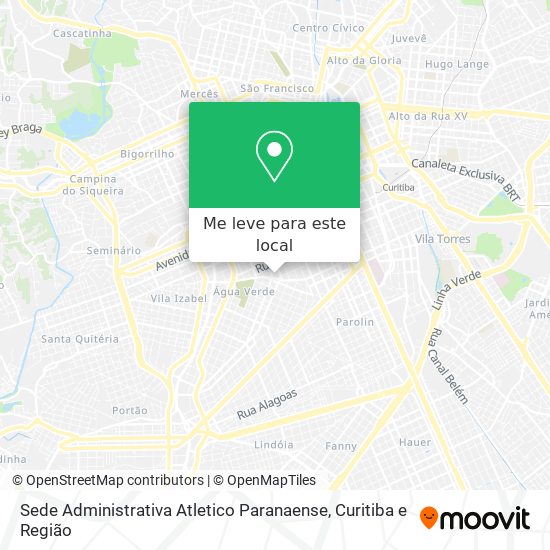 Sede Administrativa Atletico Paranaense mapa