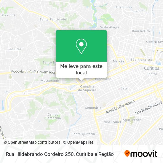 Rua Hildebrando Cordeiro 250 mapa