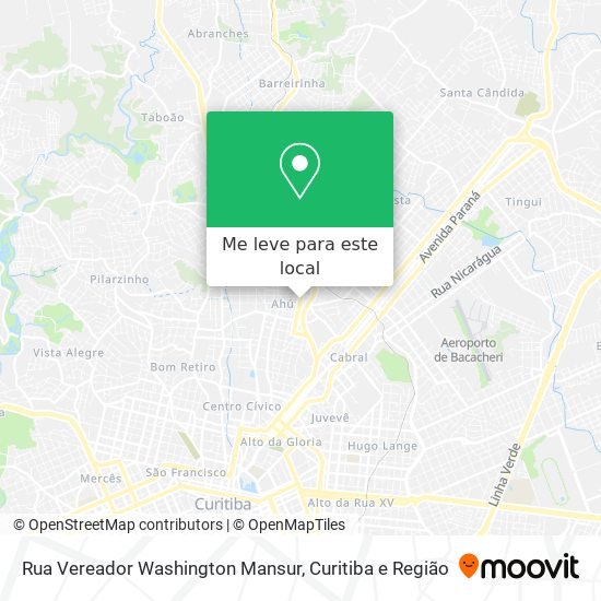 Rua Vereador Washington Mansur mapa