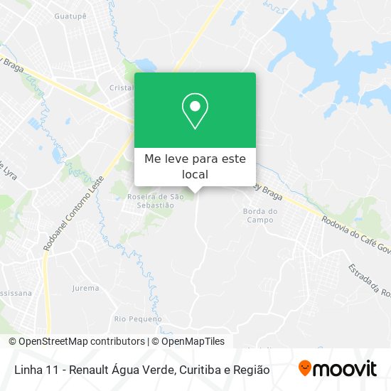 Linha 11 - Renault Água Verde mapa