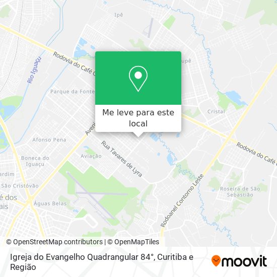 Igreja do Evangelho Quadrangular 84° mapa