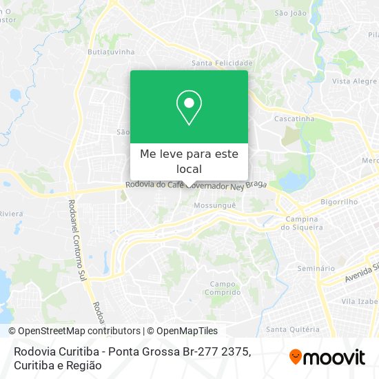 Rodovia Curitiba - Ponta Grossa Br-277 2375 mapa