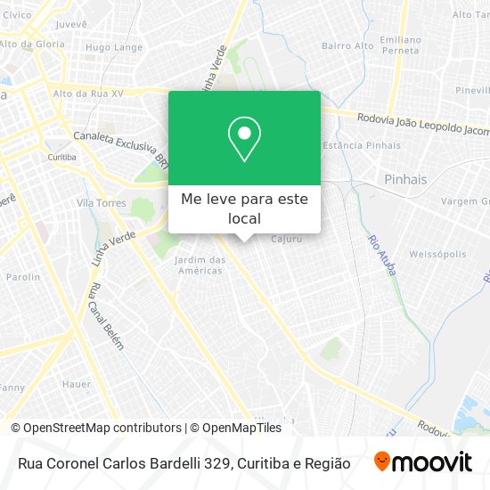Rua Coronel Carlos Bardelli 329 mapa