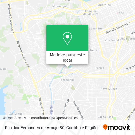 Rua Jair Fernandes de Araujo 80 mapa