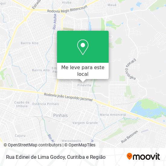 Rua Edinei de Lima Godoy mapa