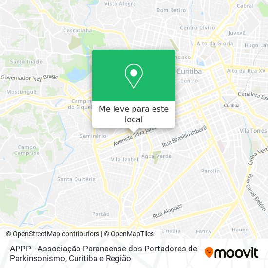 APPP - Associação Paranaense dos Portadores de Parkinsonismo mapa
