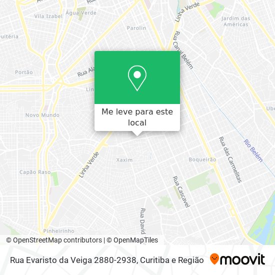 Rua Evaristo da Veiga 2880-2938 mapa