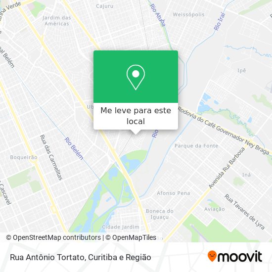 Rua Antônio Tortato mapa