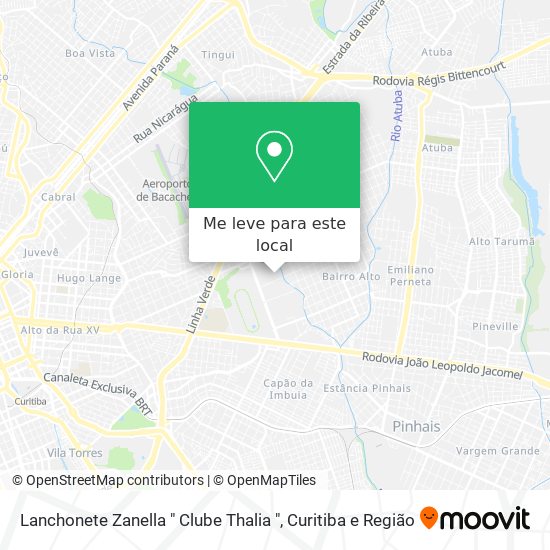 Lanchonete Zanella " Clube Thalia " mapa