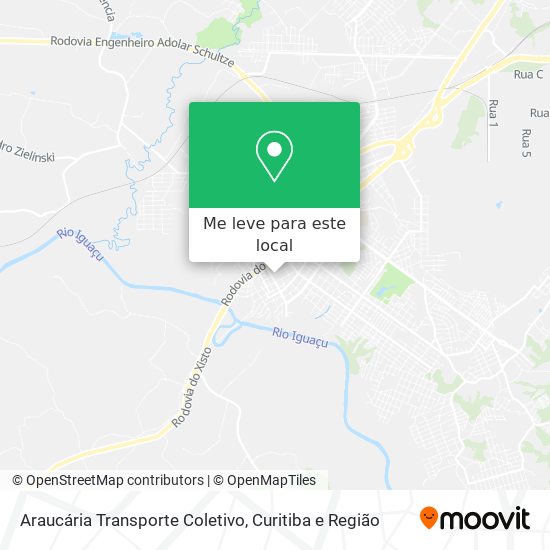Araucária Transporte Coletivo mapa