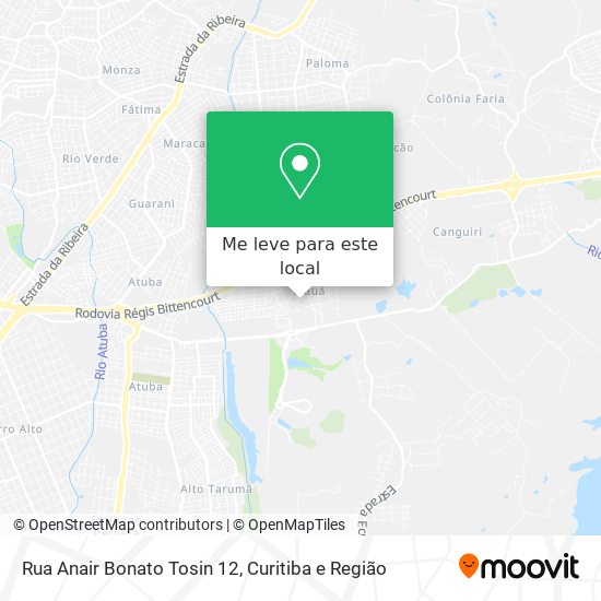 Rua Anair Bonato Tosin 12 mapa