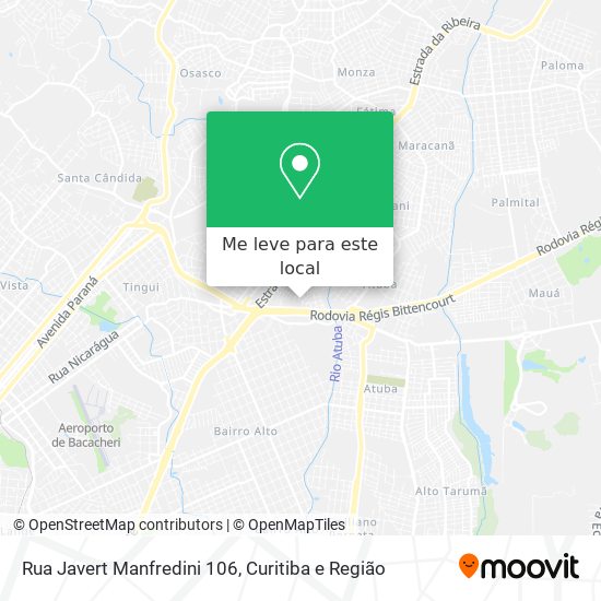 Rua Javert Manfredini 106 mapa