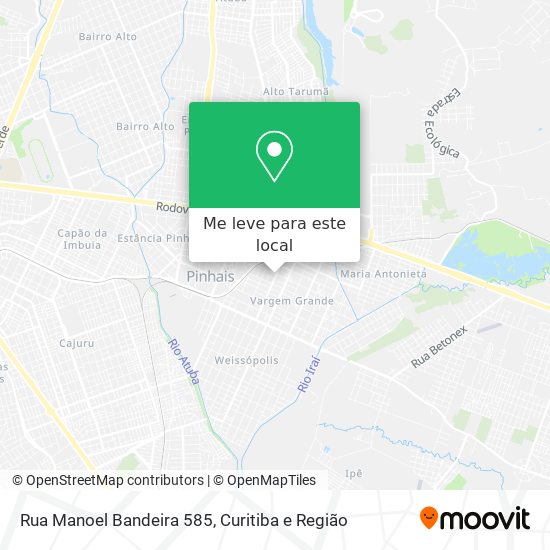 Rua Manoel Bandeira 585 mapa