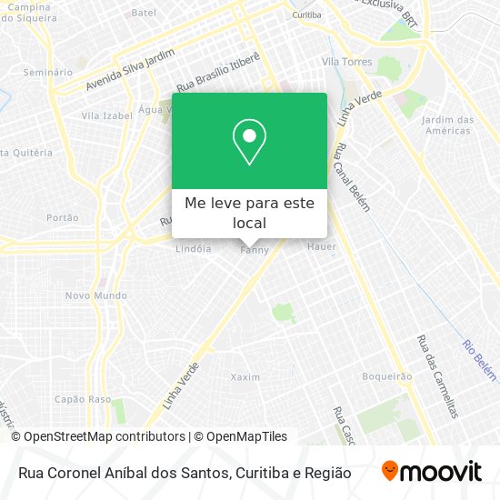 Rua Coronel Aníbal dos Santos mapa