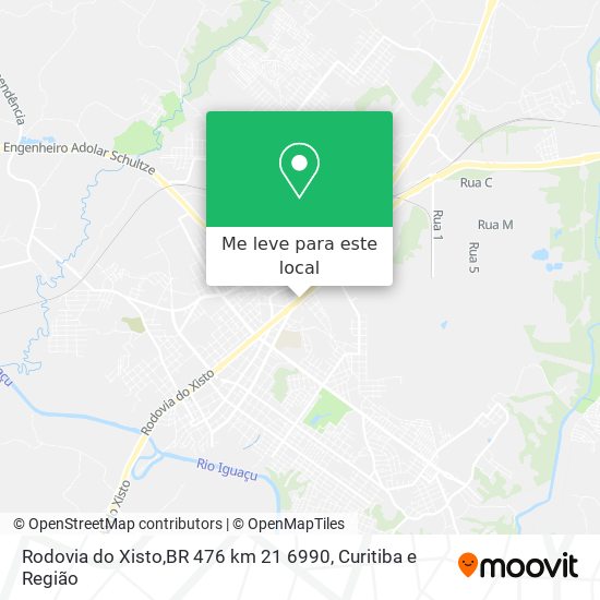 Rodovia do Xisto,BR 476 km 21 6990 mapa