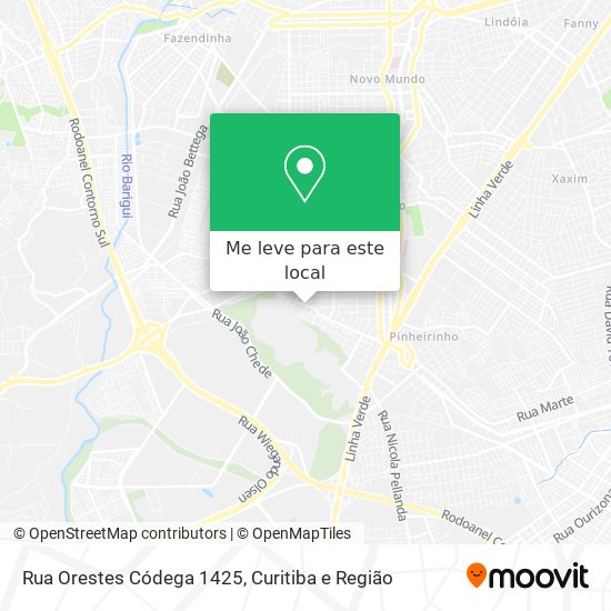 Rua Orestes Códega 1425 mapa