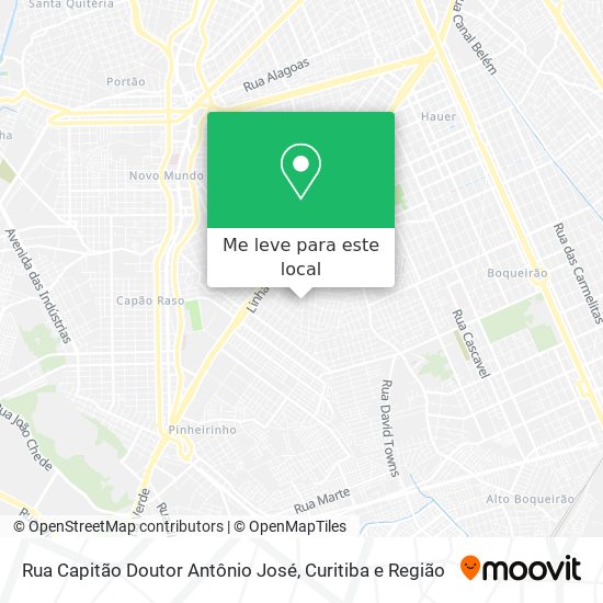 Rua Capitão Doutor Antônio José mapa