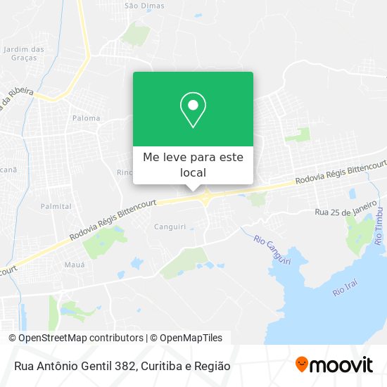 Rua Antônio Gentil 382 mapa
