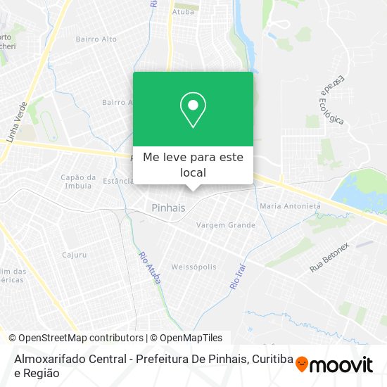 Almoxarifado Central - Prefeitura De Pinhais mapa