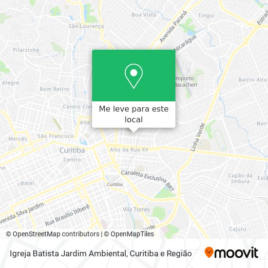 Igreja Batista Jardim Ambiental mapa