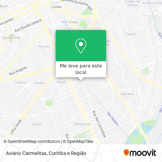 Aviário Carmelitas mapa