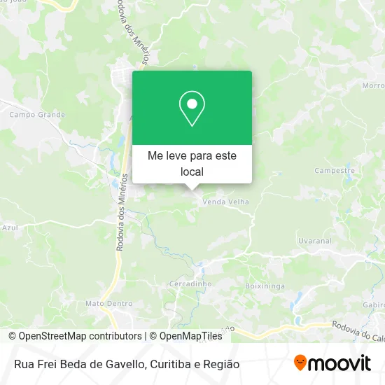 Rua Frei Beda de Gavello mapa