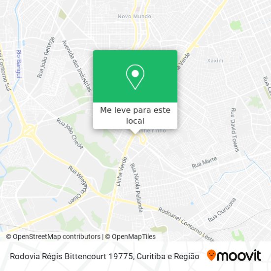 Rodovia Régis Bittencourt 19775 mapa