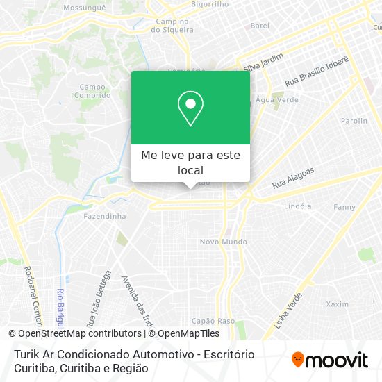 Turik Ar Condicionado Automotivo - Escritório Curitiba mapa