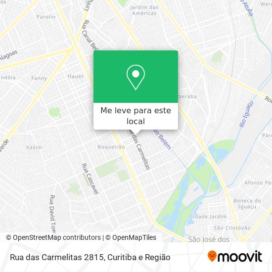 Rua das Carmelitas 2815 mapa