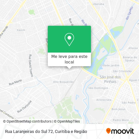 Rua Laranjeiras do Sul 72 mapa