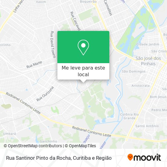 Rua Santinor Pinto da Rocha mapa