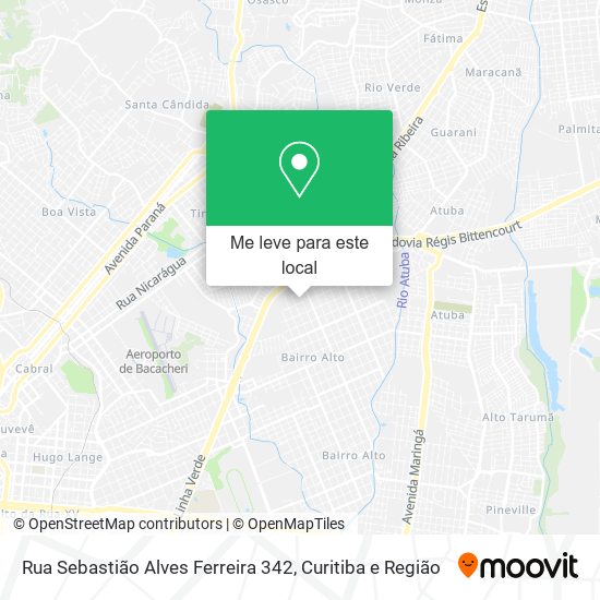 Rua Sebastião Alves Ferreira 342 mapa